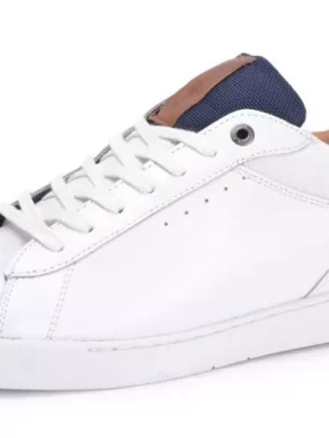 Accessoire chaussures sneaker cuir logo f blanc - Peinturier
