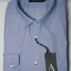 Chemise Manches Longues Ville Fil A Fil Modern Bleu Clair