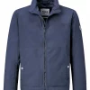 Grosse Piece Blouson Coton Droit Bleu Fonce