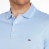 Polo Manches Courtes Mouline Bleu Clair – Image 3