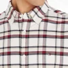 Chemise Manches Longues Sport Grands Carreaux Beige Moyen – Image 4