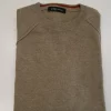 Pull Col Rond Laine & Cach Uni Beige Moyen