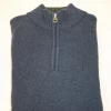 Pull Col Cheminee Lambswool 1/2 Zip Bleu Moyen – Image 2