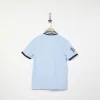 Polo Manches Courtes Col Contraste 10 Manche Bleu Clair – Image 2