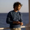 Pull Sweat  Molleton Rdc Uni Bleu Moyen – Image 2