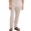 Pantalon Sport Lin Coton Elastique Beige Clair – Image 2