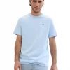 T-shirt Manches Courtes Uni Logo Bleu Clair – Image 2