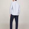Chemise Manches Longues Sport Oxford Rayure Baton Bleu Clair – Image 2