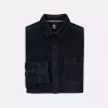 Chemise Manches Longues Sport Velours Bleu Fonce – Image 2