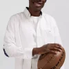 Chemise Manches Longues Sport Uni Coudieres Blanc