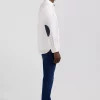 Chemise Manches Longues Sport Uni Coudieres Blanc – Image 3