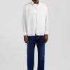 Chemise Manches Longues Sport Uni Coudieres Blanc – Image 4
