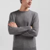 Pull Col Cheminee 111 Laine & Coton Gris Moyen