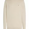 Pull Col Rond Coton Cash Beige Clair