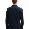 Chemise Manches Longues Sport Imprime 3 Pointilles Bleu Fonce – Image 2