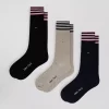Accessoire Chaussettes Coffret Trio Cerclage Noir Fonce