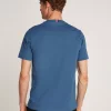 T-shirt Manches Courtes Broderie Italique Bleu Moyen – Image 2