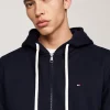 Gilet Manches Longues Molleton Zip Capuche Bleu Fonce – Image 3