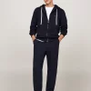 Gilet Manches Longues Molleton Zip Capuche Bleu Fonce – Image 4