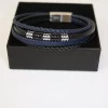 Accessoire Bracelet Cuir *4 Bleu Bleu Fonce