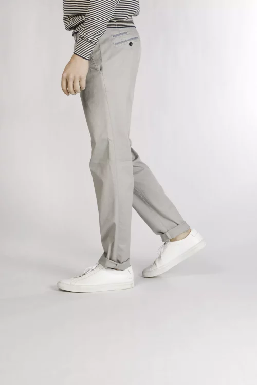 Pantalon Sport Broken Twill Lyocell Gris Moyen – Image 3