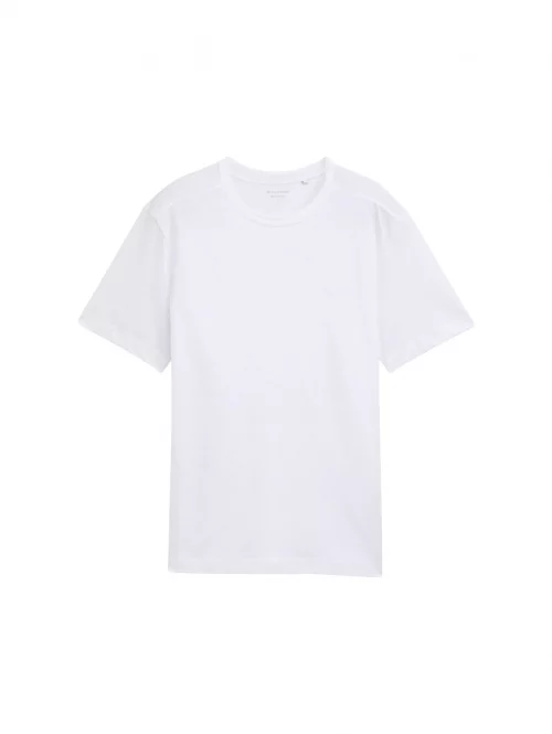 T-shirt Manches Courtes Flamme Uni Blanc