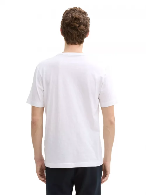 T-shirt Manches Courtes Flamme Uni Blanc – Image 3