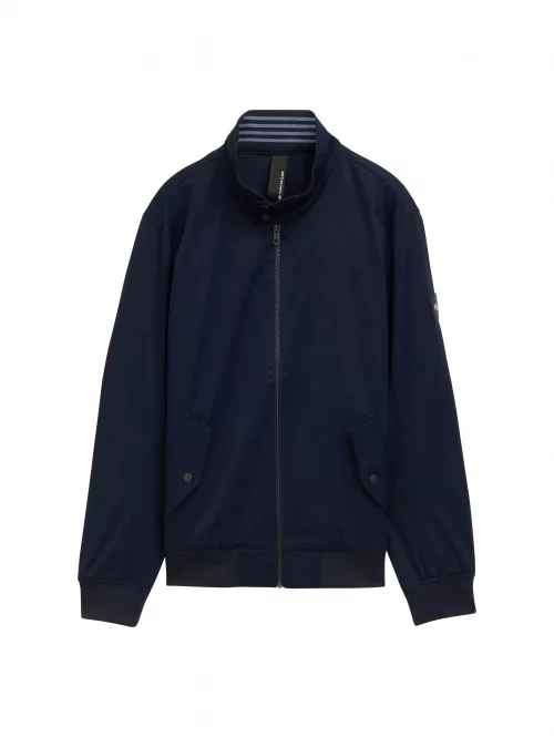 Grosse Piece Blouson Teddy Nylon Bleu Fonce