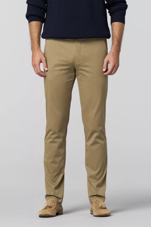 Pantalon Sport Imprime Diagonal Beige Moyen