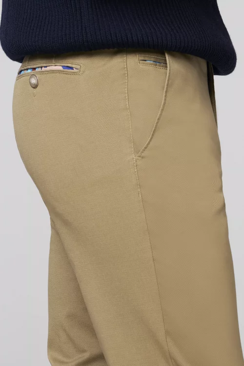 Pantalon Sport Imprime Diagonal Beige Moyen – Image 3