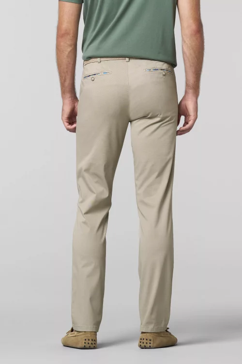 Pantalon Sport Imprime Diagonal Beige Clair – Image 2