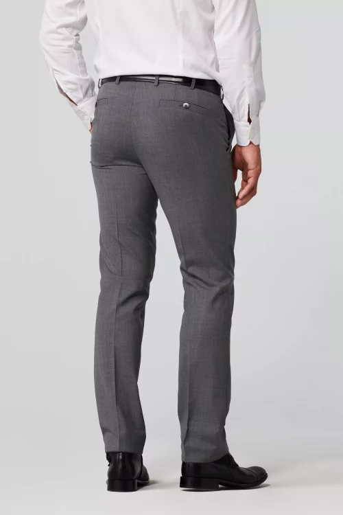 Pantalon Ville Toile Laine Gris Moyen – Image 2