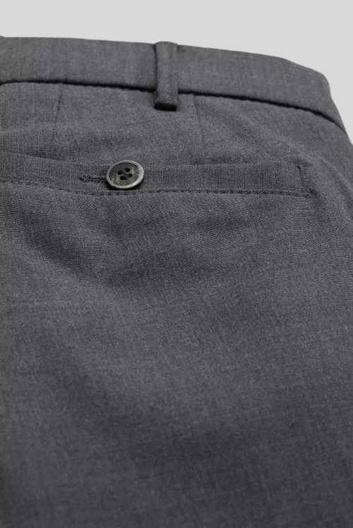 Pantalon Ville Toile Laine Gris Moyen – Image 4