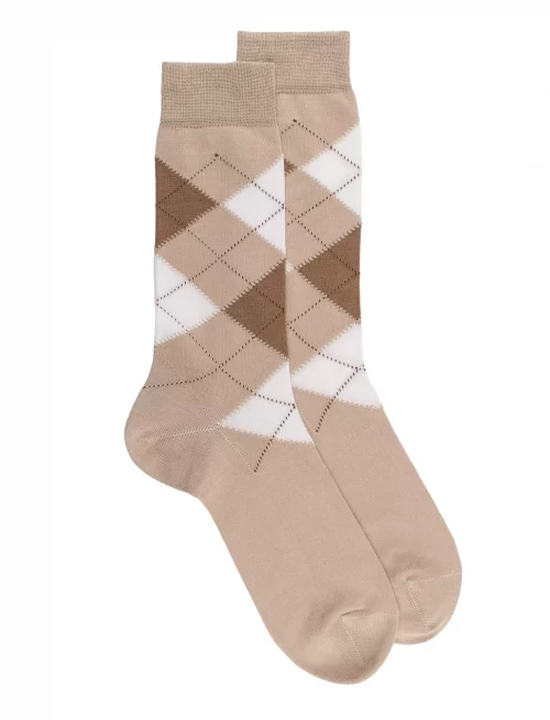 Accessoire Chaussettes Intarsia Beige Moyen