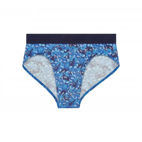 Accessoire Slip Imprime Cachemire Bleu Moyen