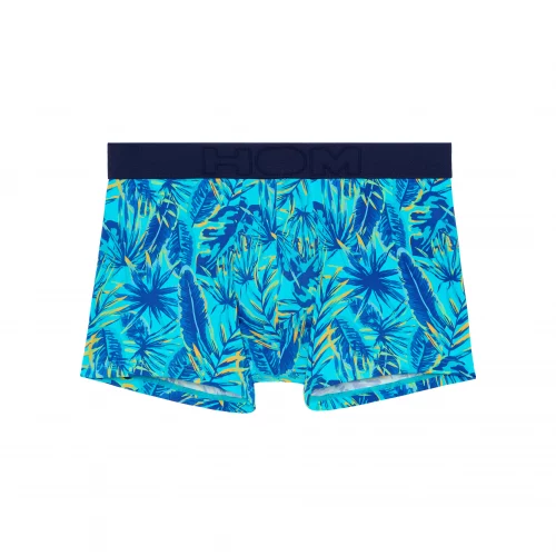 Accessoire Shorty Imprime Tropical Bleu Moyen