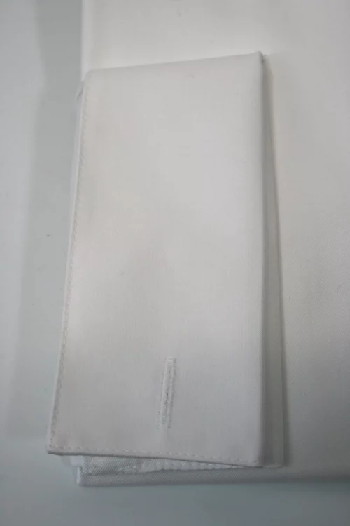Chemise Manches Longues Ville Slim Twill Uni Mousquetaires Blanc – Image 2