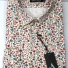 Chemise Manches Longues Ville Fleurs Rouges Modern-2 Rouge Moyen