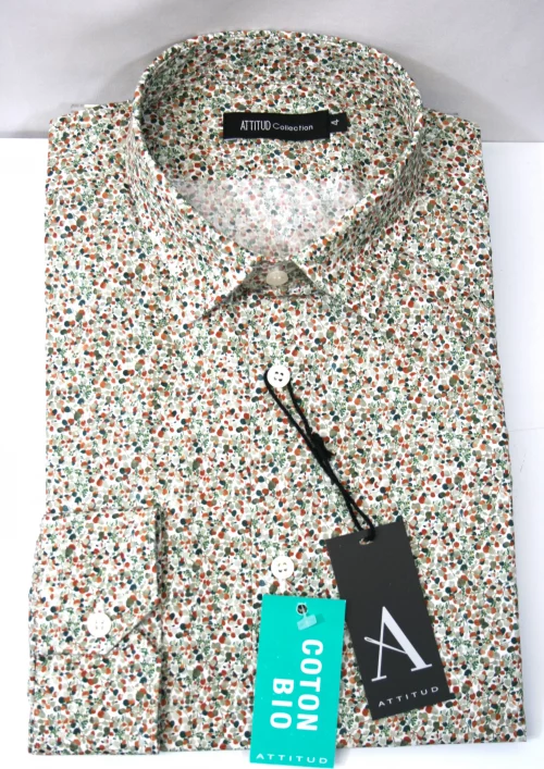 Chemise Manches Longues Ville Ballons Modern-2 Kaki Moyen