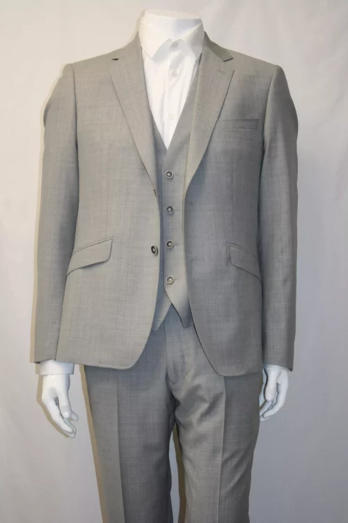 Costume 3 Pieces Flamme Las Bang Casino Gris Clair