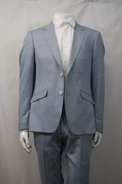 Costume 2 Pieces Toile Tencel Las Bang Bleu Clair