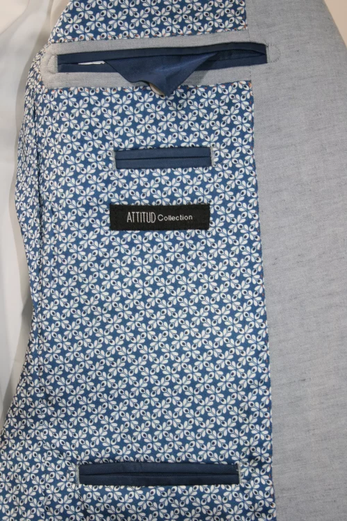 Costume 2 Pieces Toile Tencel Las Bang Bleu Clair – Image 2