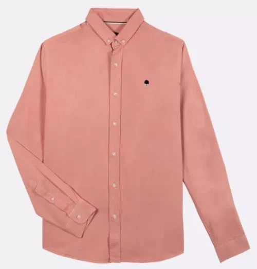 Chemise Manches Longues Sport Oxford Uni Rose Clair