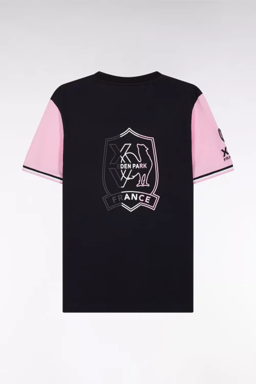 T-shirt Manches Courtes Ffr Ecusson Dos Bleu Fonce