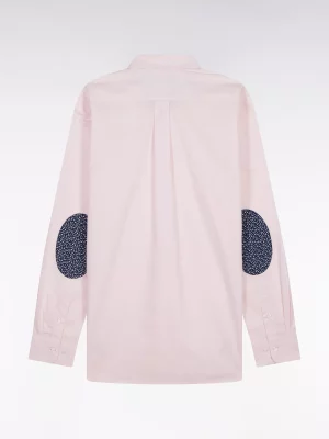Chemise Manches Longues Sport Fil A Fil Coudieres Rose Clair