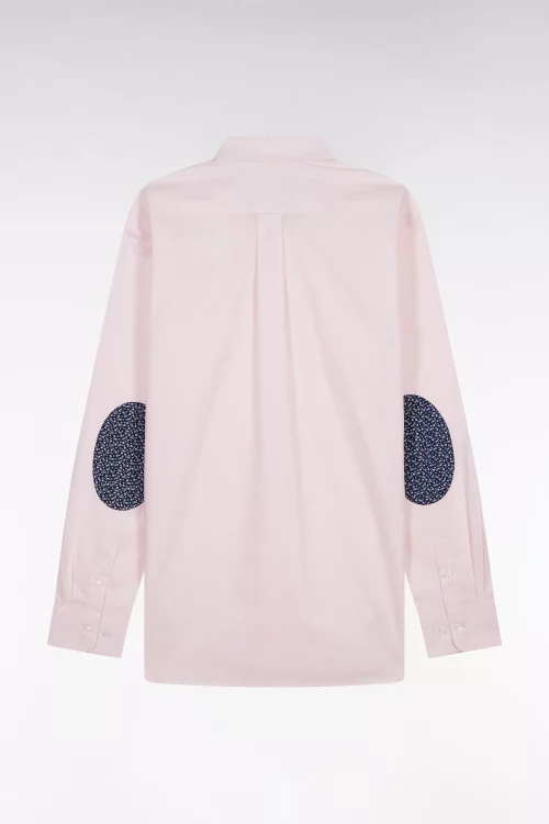Chemise Manches Longues Sport Fil A Fil Coudieres Rose Clair
