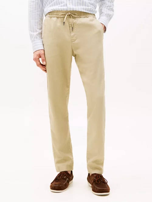Pantalon Sport Lin Cordon Beige Clair
