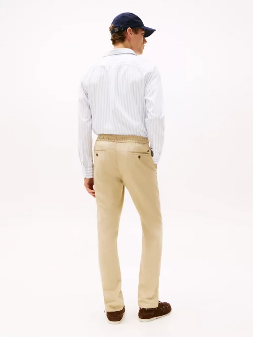 Pantalon Sport Lin Cordon Beige Clair – Image 2