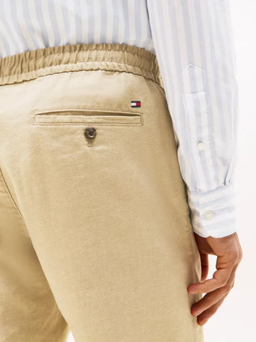 Pantalon Sport Lin Cordon Beige Clair – Image 4