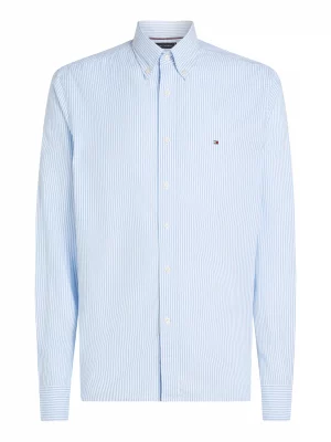 Chemise Manches Longues Sport Rayure Baton Bleu Clair